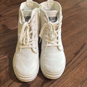 Palladium White Platform High-Top Sneakers